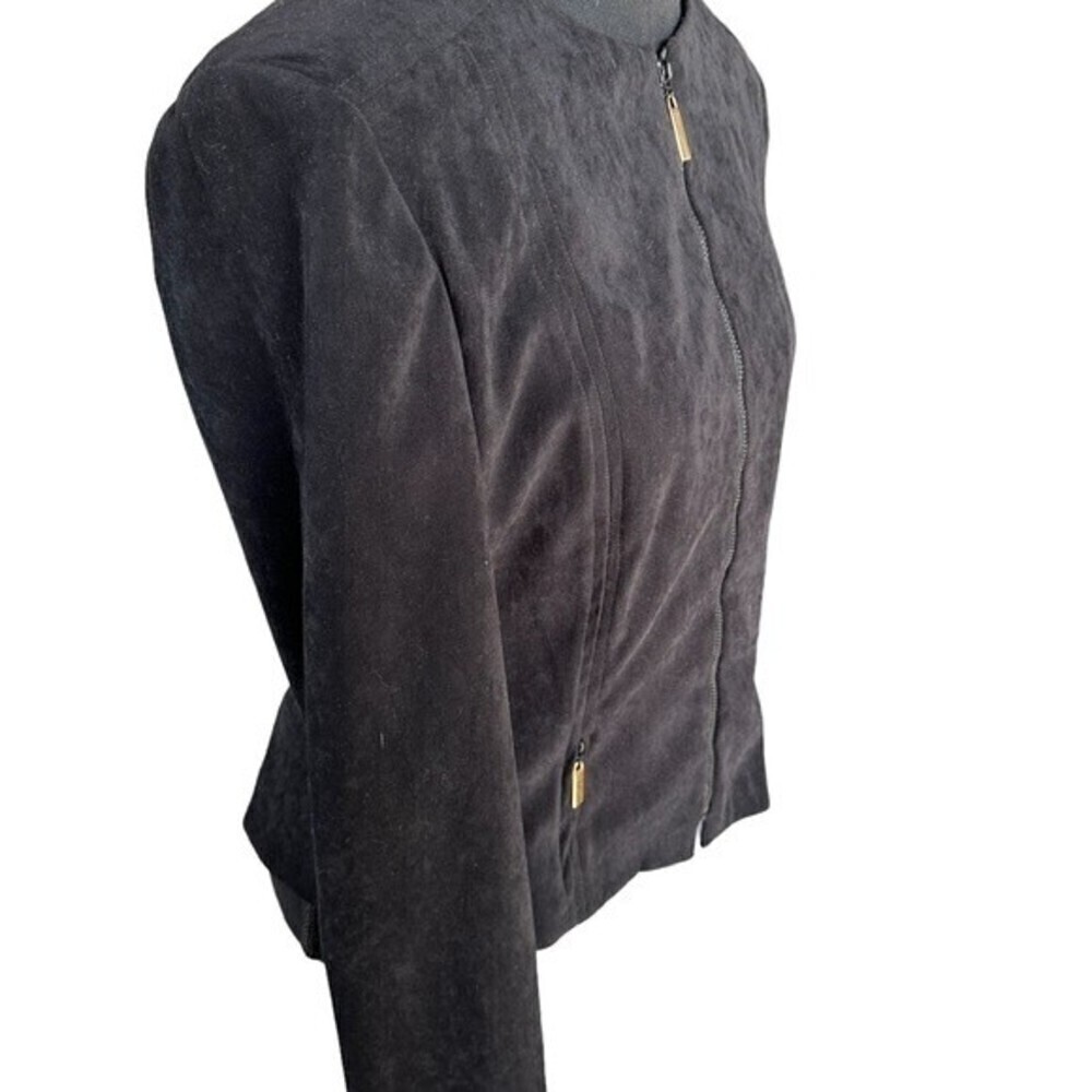 Jessica Howard Black Suede Jacket. Size 12. Beautiful Jacket - Picture 2 of 7